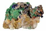 Malachite and Azurite Crystal Cluster - Morocco #160319-1